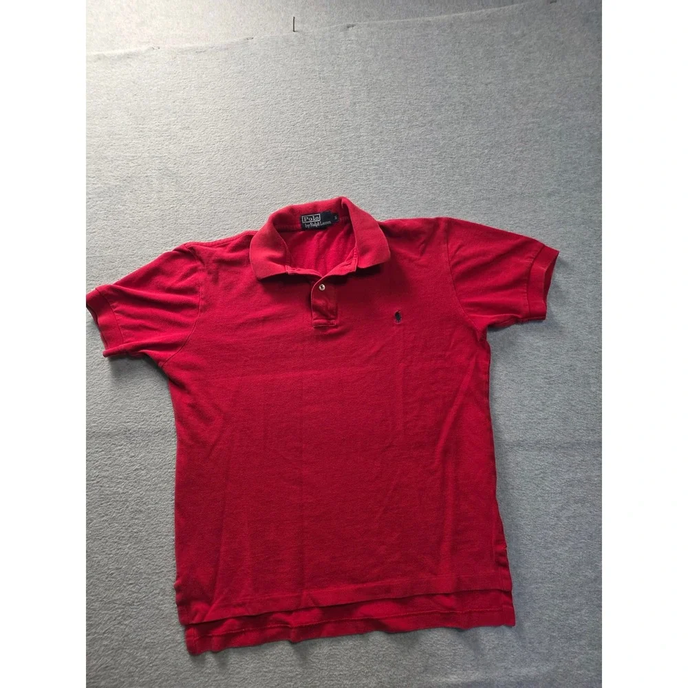 Polo Ralph Lauren Mens Short Sleeve Pique Polo Shirt Red Small Pony Logo S